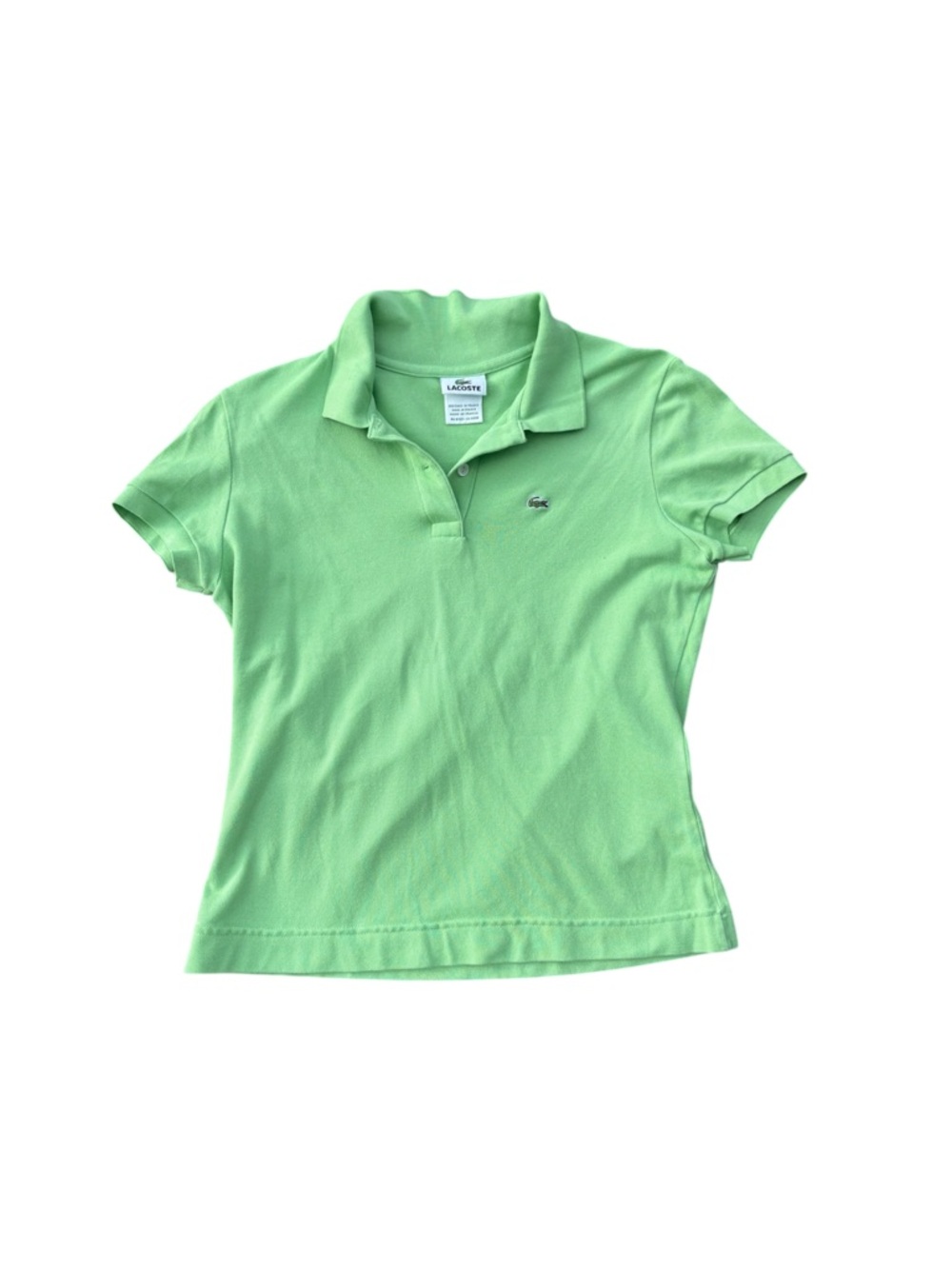 Lacoste Y2K Preppy Women's Green Polo Shirt S/M
